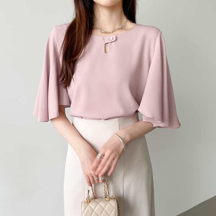 フレアスリーブブラウス ブラウス シフォン | COCOMOMO | 詳細画像5 