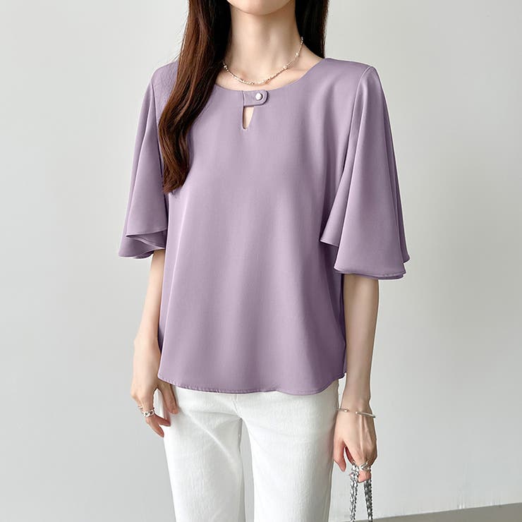 フレアスリーブブラウス ブラウス シフォン | COCOMOMO | 詳細画像18 