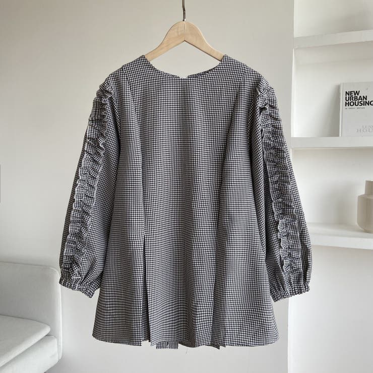 フリルブラウス ペプラムトップス 長袖 | COCOMOMO | 詳細画像17 