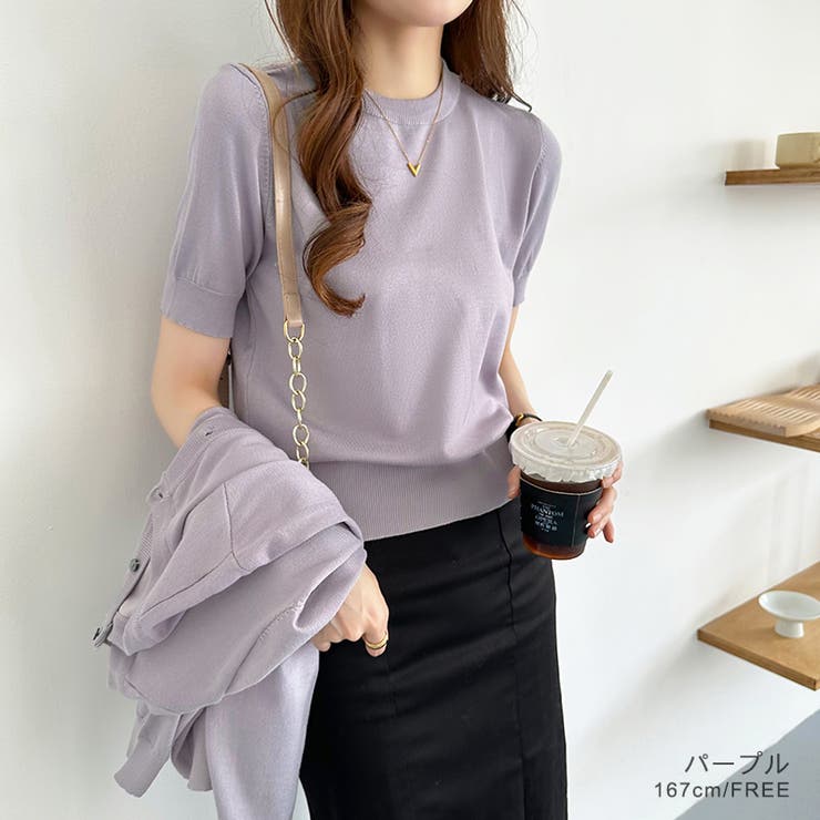 アンサンブル 半袖＋カーディガン サマーニット | COCOMOMO | 詳細画像3 