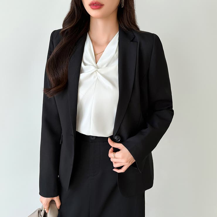 とろみシフォン オフィスカジュアル シフォンブラウス | COCOMOMO | 詳細画像6 