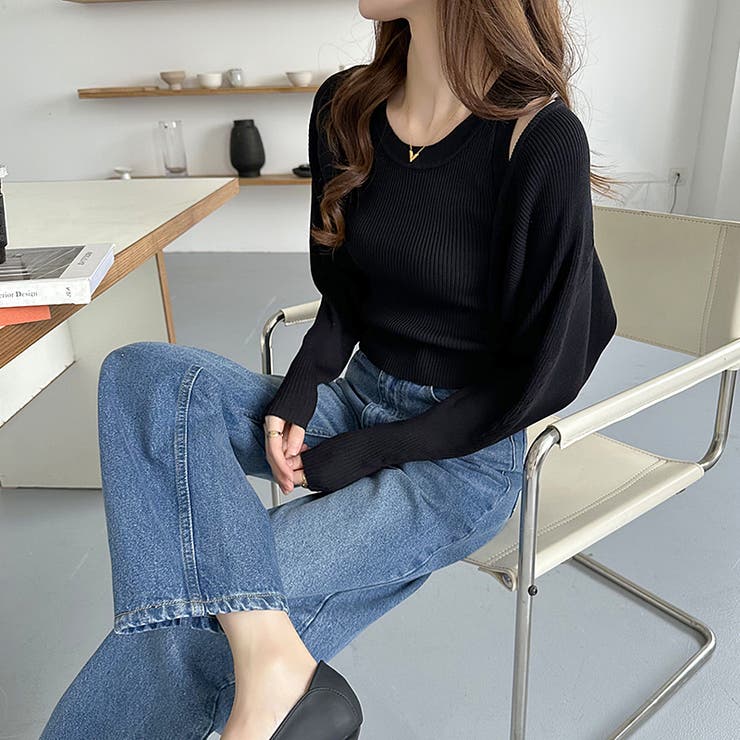 アンサンブル ニットトップス ボレロセット | COCOMOMO | 詳細画像10 