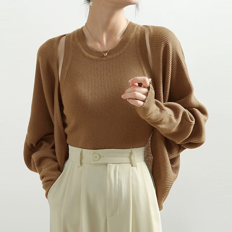 アンサンブル ニットトップス ボレロセット | COCOMOMO | 詳細画像13 