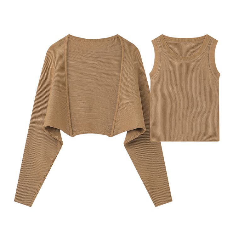 アンサンブル ニットトップス ボレロセット | COCOMOMO | 詳細画像21 