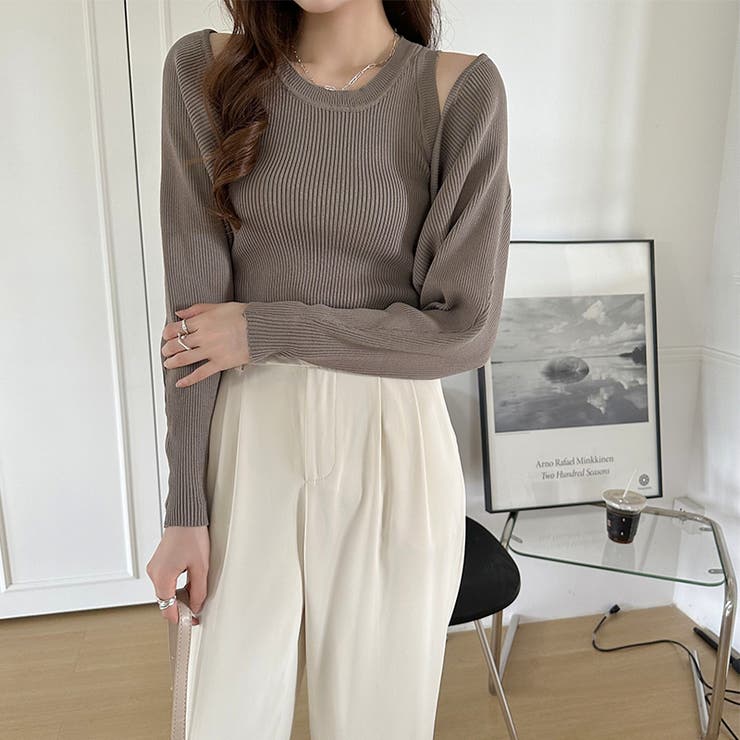 アンサンブル ニットトップス ボレロセット | COCOMOMO | 詳細画像3 