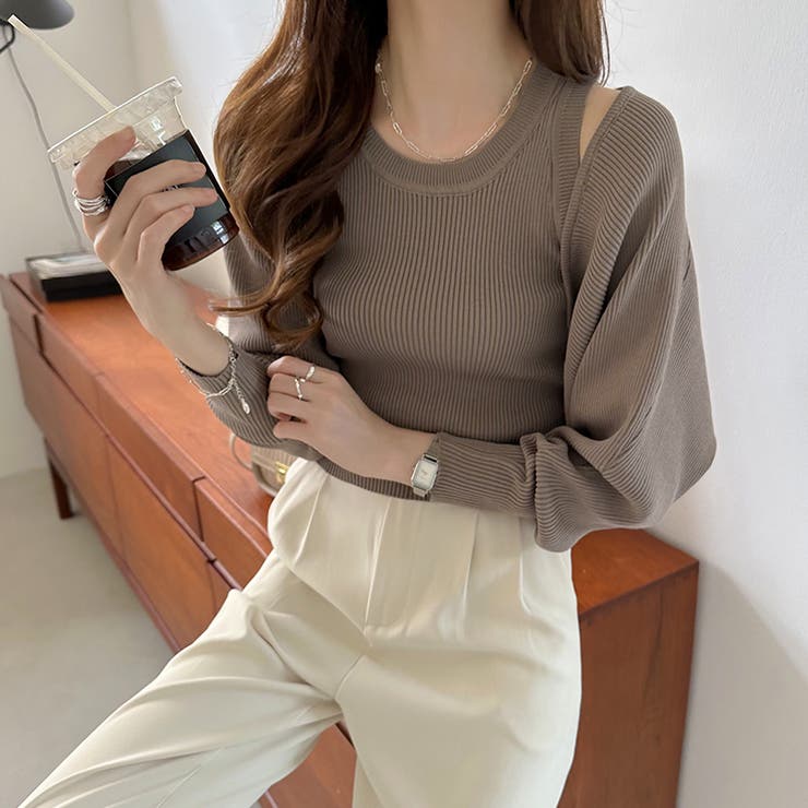 アンサンブル ニットトップス ボレロセット | COCOMOMO | 詳細画像5 