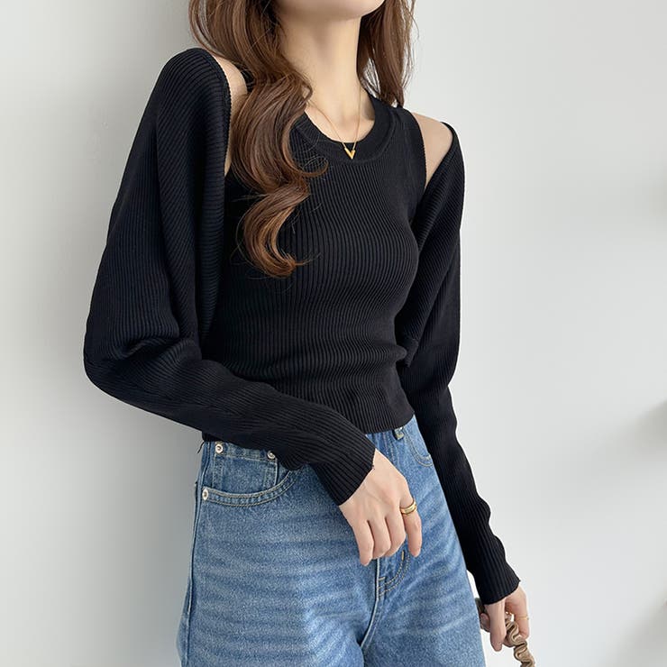 アンサンブル ニットトップス ボレロセット | COCOMOMO | 詳細画像7 