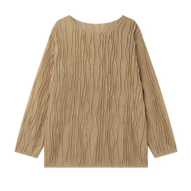 ウェーブ柄ブラウス シアートップス 長袖 | COCOMOMO | 詳細画像35 