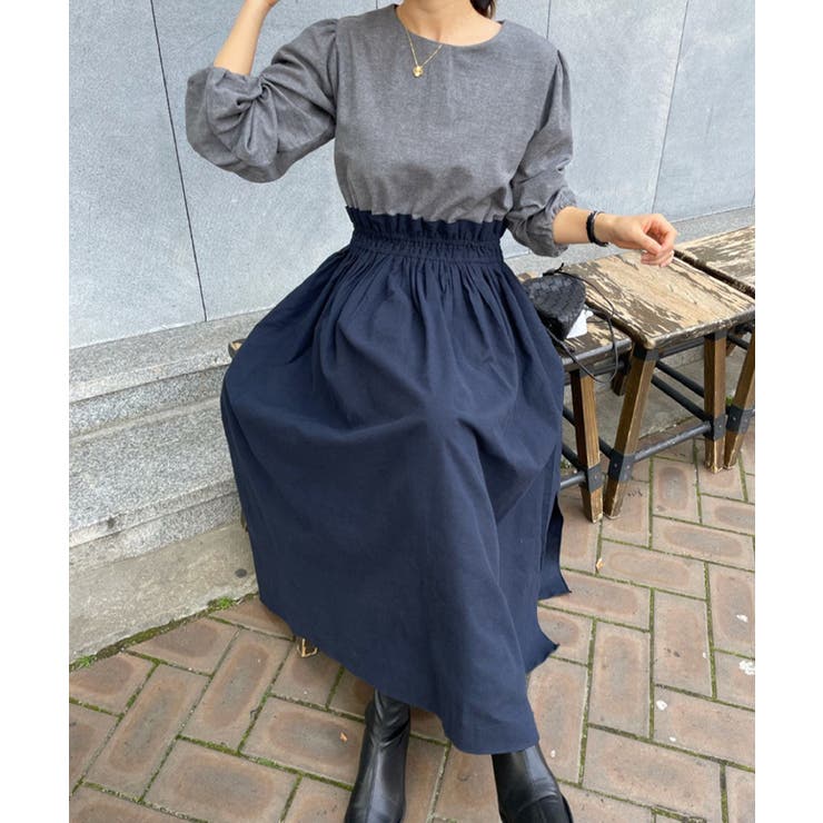 ワンピース ドッキングワンピース 異素材切り替え | COCOMOMO | 詳細画像2 