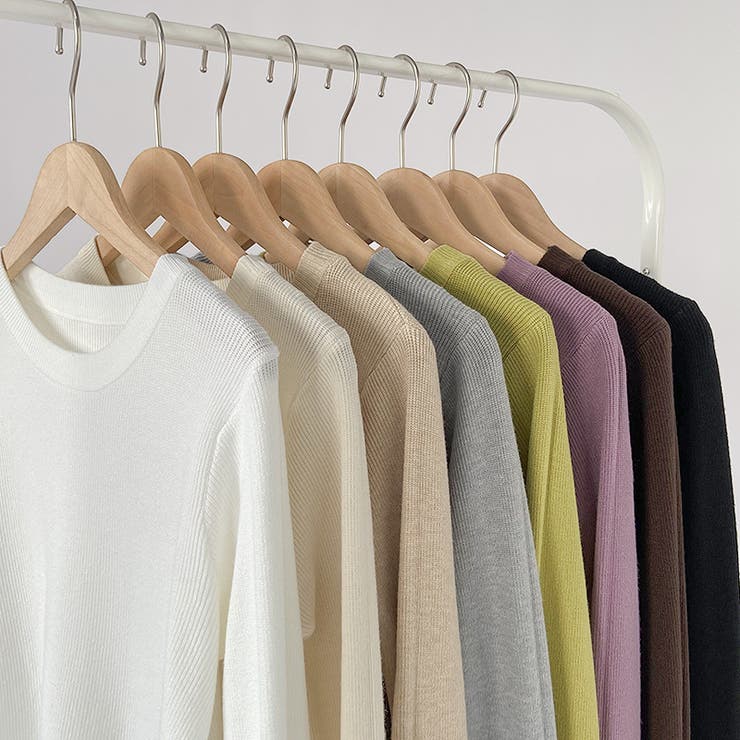 ニットセーター 長袖リブニット 着回しニット | COCOMOMO | 詳細画像23 