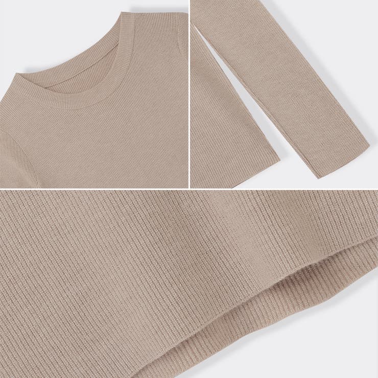 ニットセーター 長袖リブニット 着回しニット | COCOMOMO | 詳細画像24 