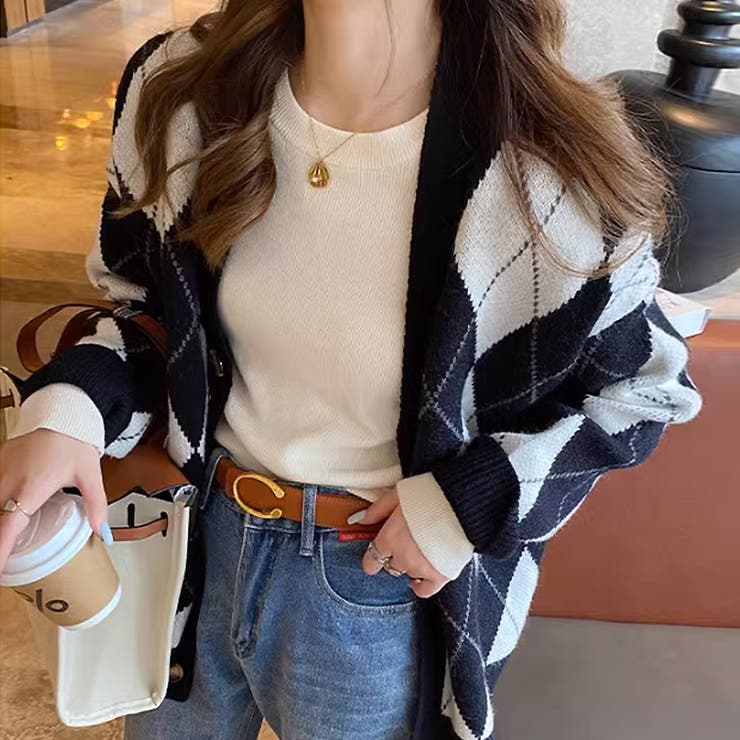 ニットセーター 長袖リブニット 着回しニット | COCOMOMO | 詳細画像8 