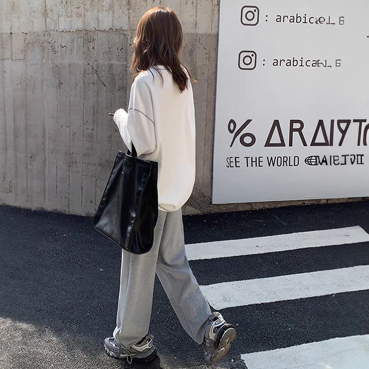 配色ステッチカットソー オーバーサイズ ロンt | COCOMOMO | 詳細画像4 