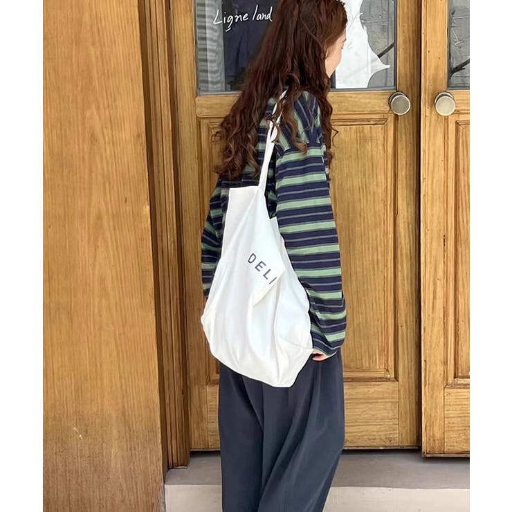 ボーダーロンT オーバーサイズ 長袖カットソー | COCOMOMO | 詳細画像9 