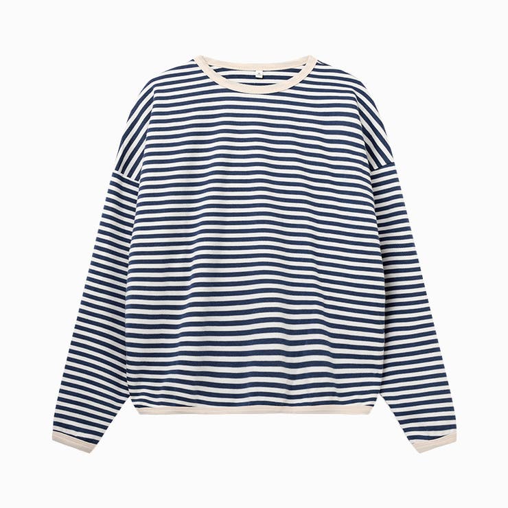 ボーダーカットソー ロンT オーバーサイズ | COCOMOMO | 詳細画像21 