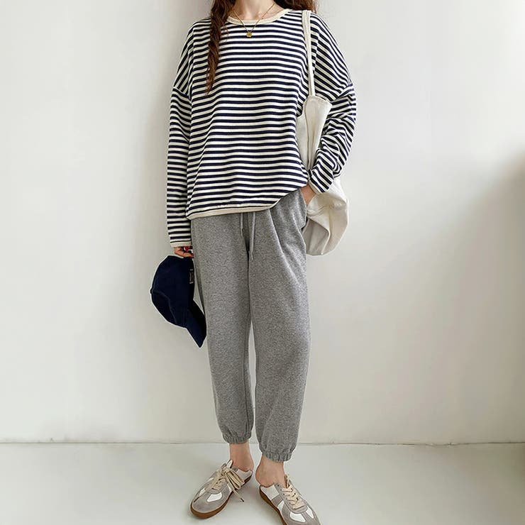 ボーダーカットソー ロンT オーバーサイズ | COCOMOMO | 詳細画像4 