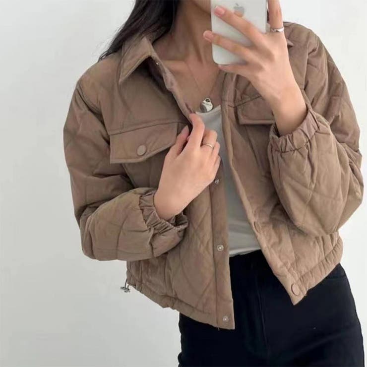 cocoさん＊KOKORI キルティングジャケット 4Y コカ coca ハートキルティングギャザージャケット （Ivory） -靴