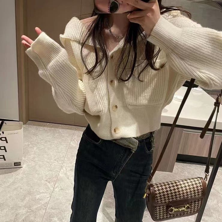 フーディニットカーディガン カーディガン ショートトップス | COCOMOMO | 詳細画像5 