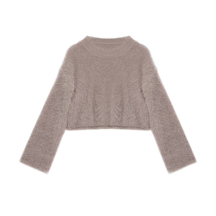 シャギーニット ショート丈トップス ふわふわニット | COCOMOMO | 詳細画像36 