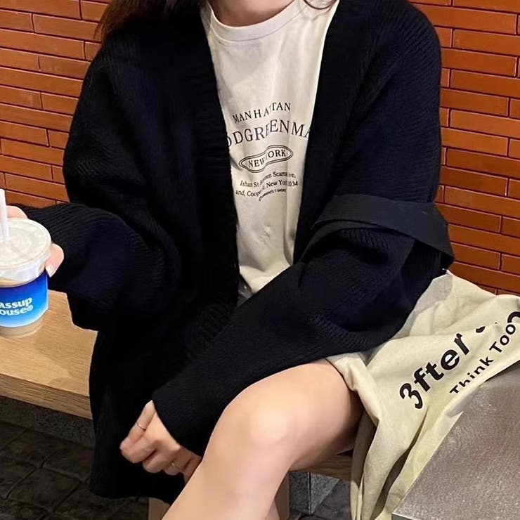 オーバーサイズカーディガン ニットカーディガン 柔らかチクチクしない | COCOMOMO | 詳細画像11 