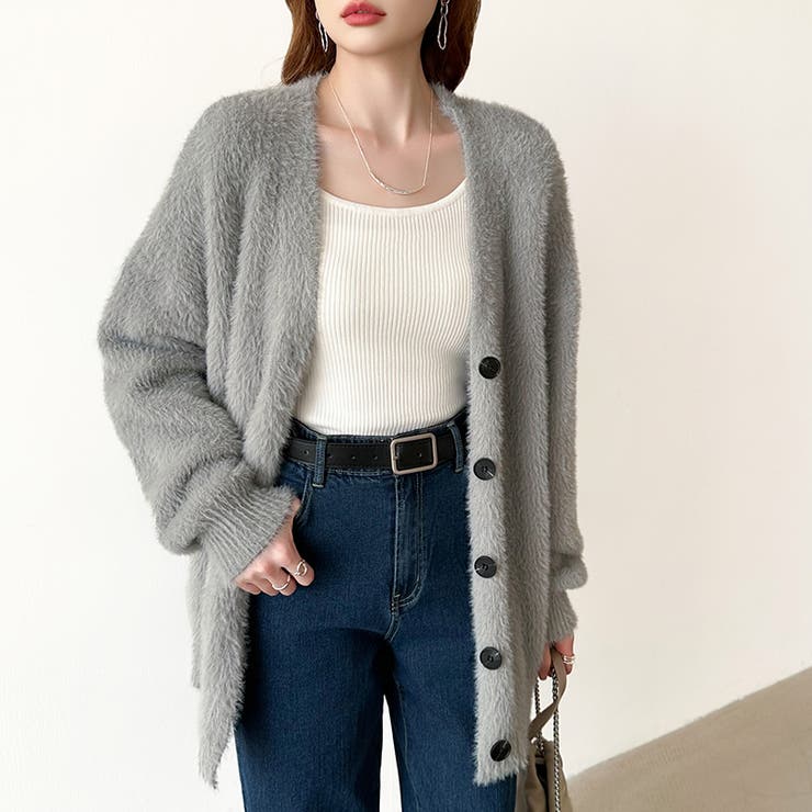 ふわふわシャギーカーディガン カーディガン シャギーニット | COCOMOMO | 詳細画像37 