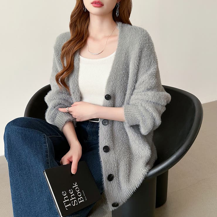 ふわふわシャギーカーディガン カーディガン シャギーニット | COCOMOMO | 詳細画像38 