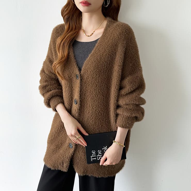 ふわふわシャギーカーディガン カーディガン シャギーニット | COCOMOMO | 詳細画像44 