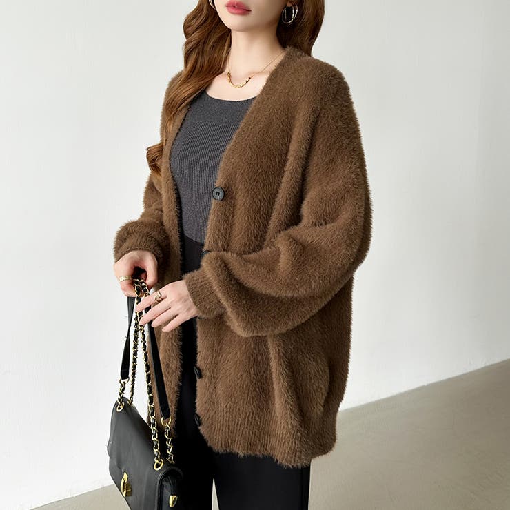 ふわふわシャギーカーディガン カーディガン シャギーニット | COCOMOMO | 詳細画像46 