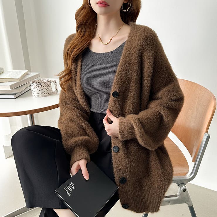 ふわふわシャギーカーディガン カーディガン シャギーニット | COCOMOMO | 詳細画像49 