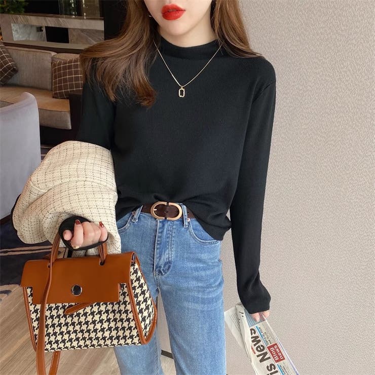 新色登場！全15色ハイネックニット ニット レイヤードトップス | COCOMOMO | 詳細画像11 