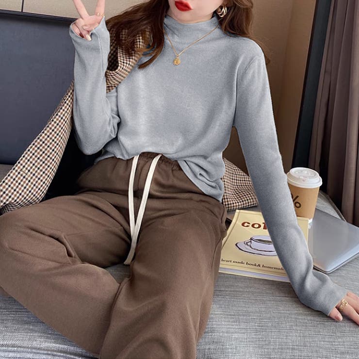 新色登場！全15色ハイネックニット ニット レイヤードトップス | COCOMOMO | 詳細画像17 