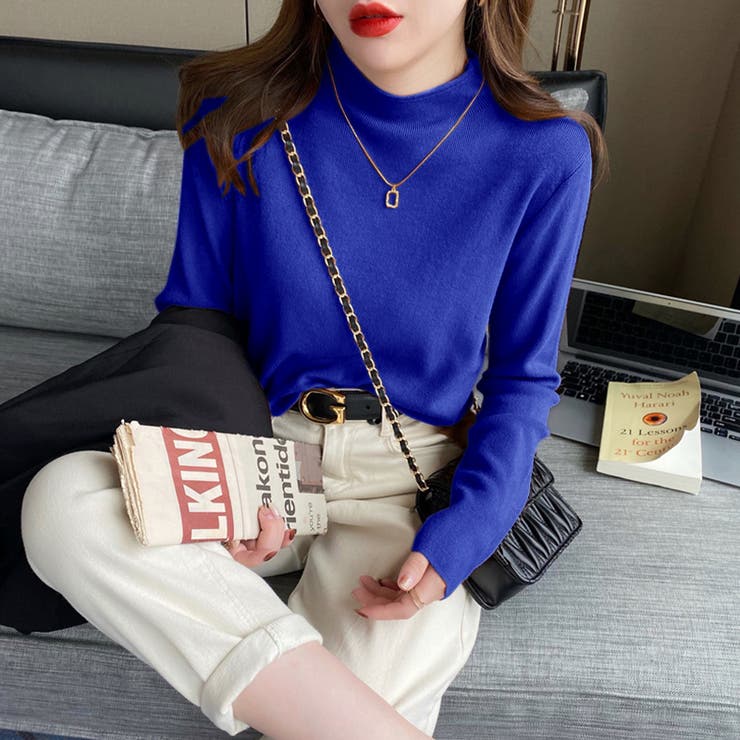 新色登場！全15色ハイネックニット ニット レイヤードトップス | COCOMOMO | 詳細画像19 