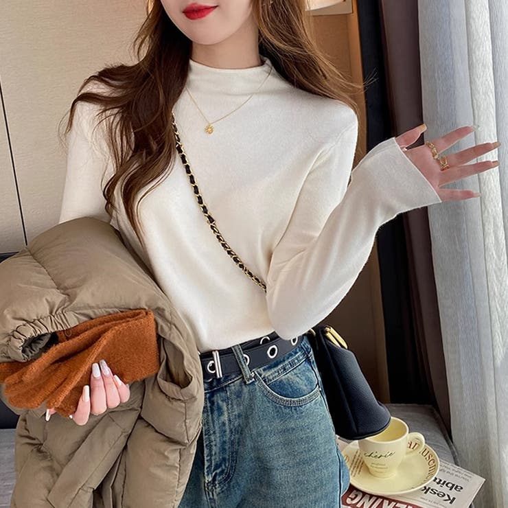 新色登場！全15色ハイネックニット ニット レイヤードトップス | COCOMOMO | 詳細画像5 