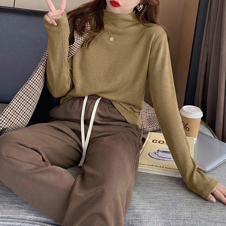 新色登場！全15色ハイネックニット ニット レイヤードトップス | COCOMOMO | 詳細画像7 