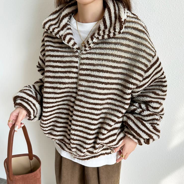 もこブルゾン ボアブルゾン もこもこボア ジップアップ[品番：COCW0005713