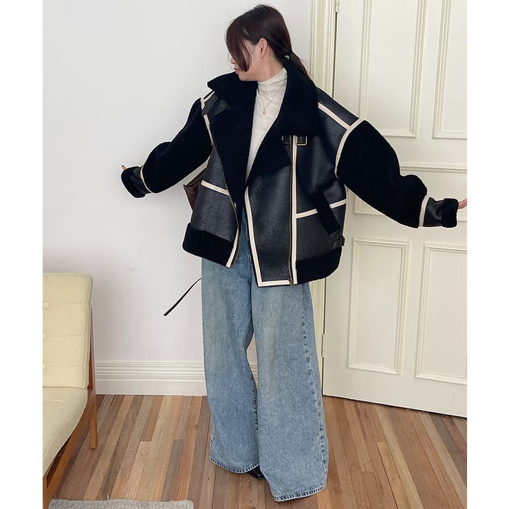 ムスタンジャケット フェイクムートン ボアジャケット[品番