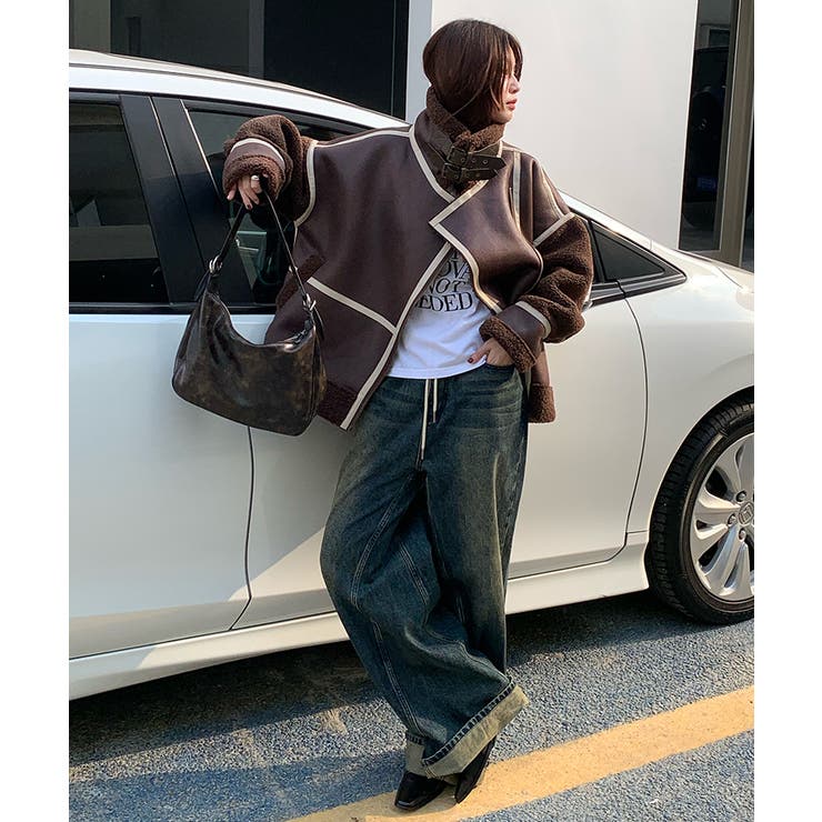 ムスタンジャケット フェイクムートン ボアジャケット[品番