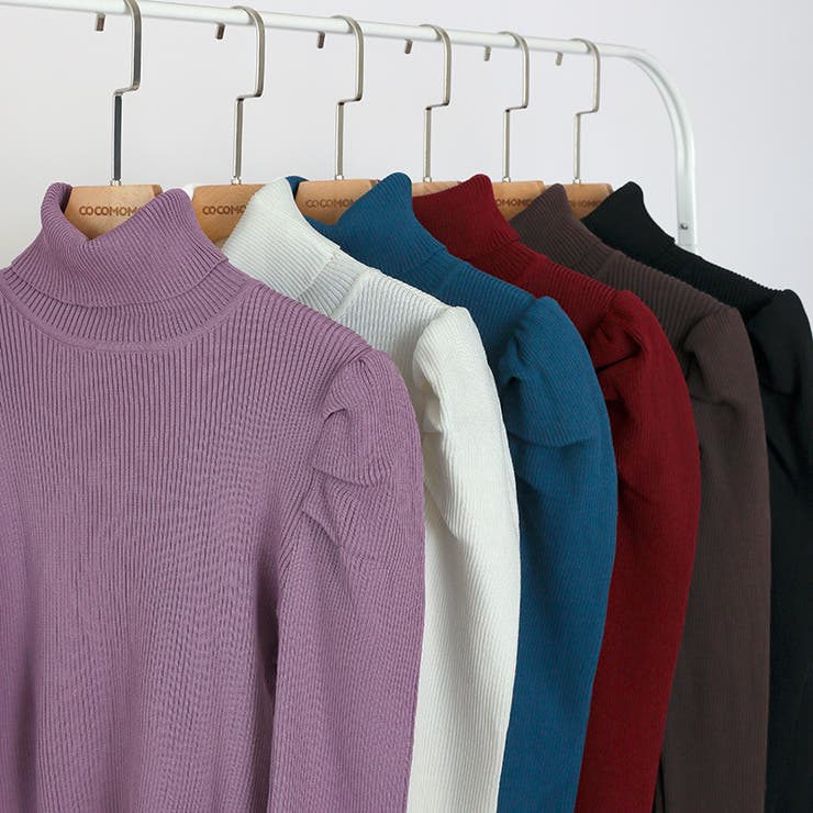 パワショルニット タートルネック リブニット | COCOMOMO | 詳細画像24 