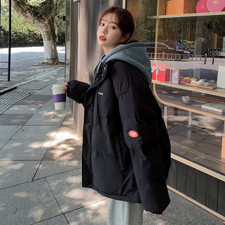 中綿コート パーカーフード付き 重ね着風 | COCOMOMO | 詳細画像22 