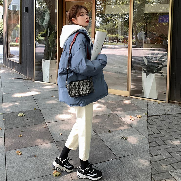 中綿コート パーカーフード付き 重ね着風 | COCOMOMO | 詳細画像6 