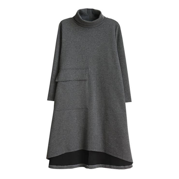 タートルネックワンピース Aライン 体型カバー | COCOMOMO | 詳細画像19 