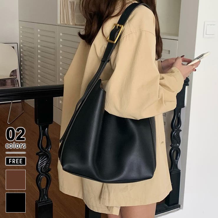 ショルダーバッグ ポーチセット フェイクレザーバッグ[品番