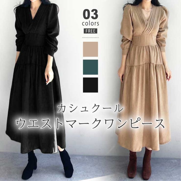 ティアードワンピース カシュクール コーデュロイ | COCOMOMO | 詳細画像1 