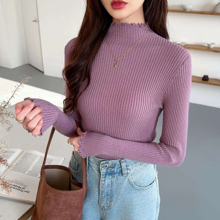 トップス Momomo ツイストスリーブカットソー 七分袖トップス パフスリーブ[品番