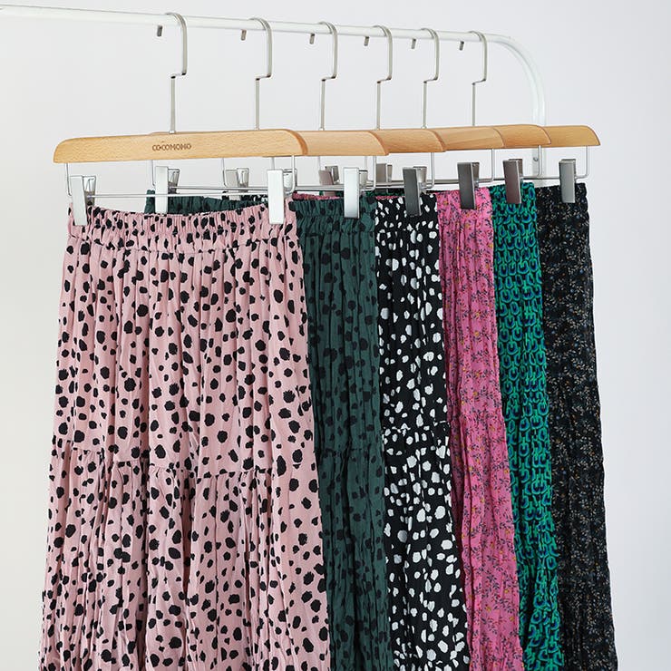 ロングスカート ティアード ゆったりウエストゴム | COCOMOMO | 詳細画像24 