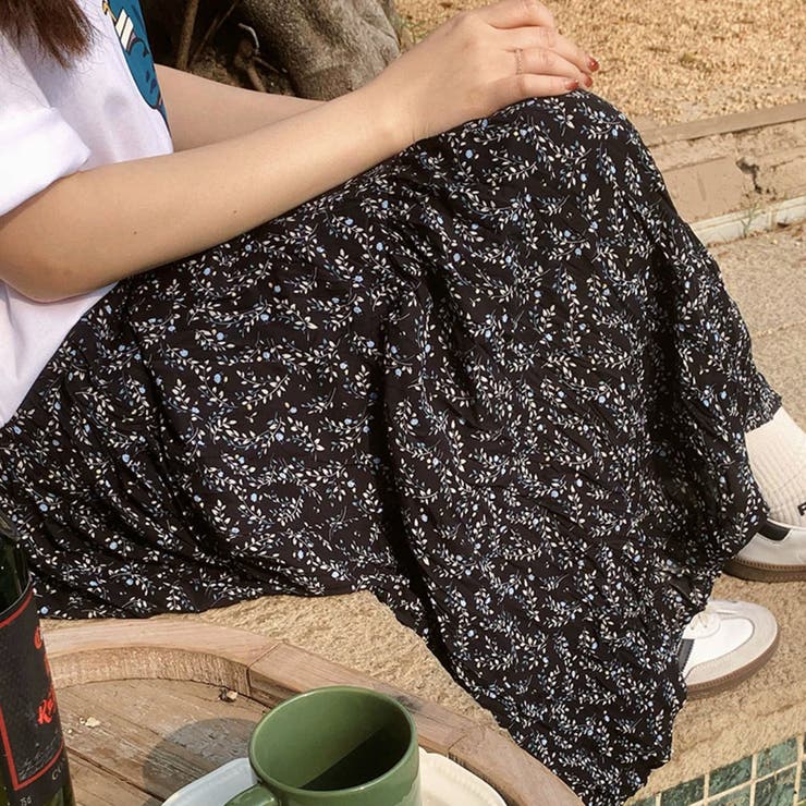 ロングスカート ティアード ゆったりウエストゴム | COCOMOMO | 詳細画像17 