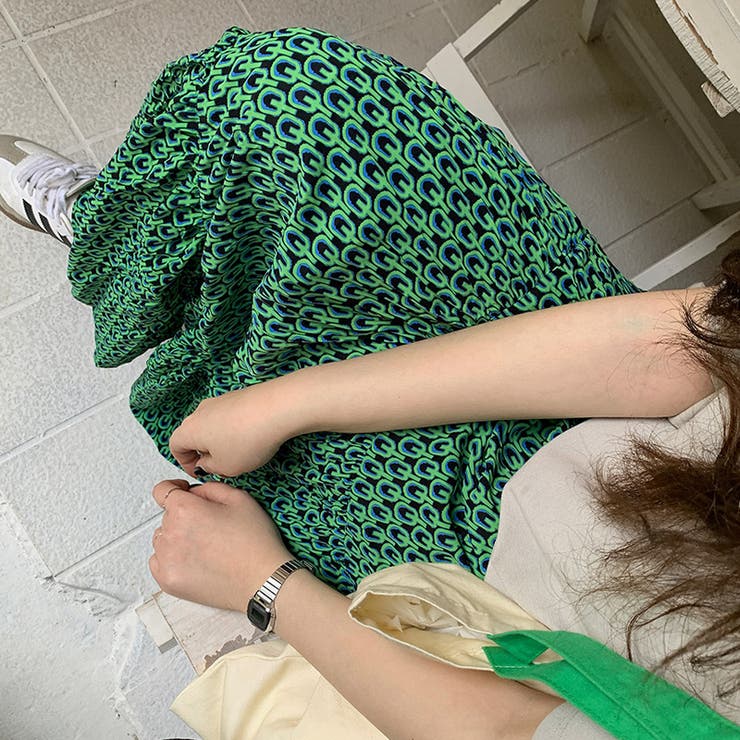 ロングスカート ティアード ゆったりウエストゴム | COCOMOMO | 詳細画像2 