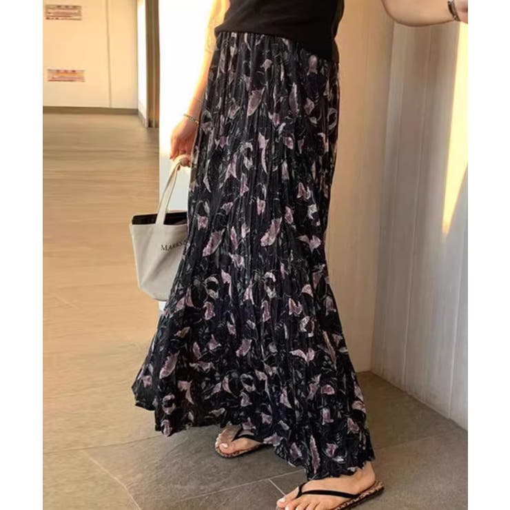 ロングスカート ティアード ゆったりウエストゴム | COCOMOMO | 詳細画像20 