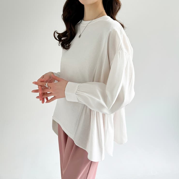 ドッキングシャツ プルオーバートップス パフスリーブ | COCOMOMO | 詳細画像7 