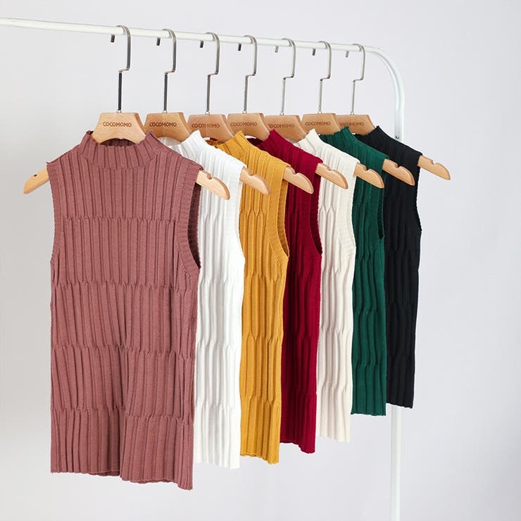 ノースリーブハイネック サマーニット タンクトップ | COCOMOMO | 詳細画像51 